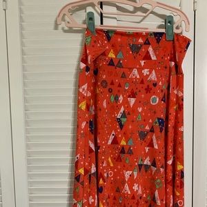 3/$30 Coral LuLaRoe Azure a-line skirt
